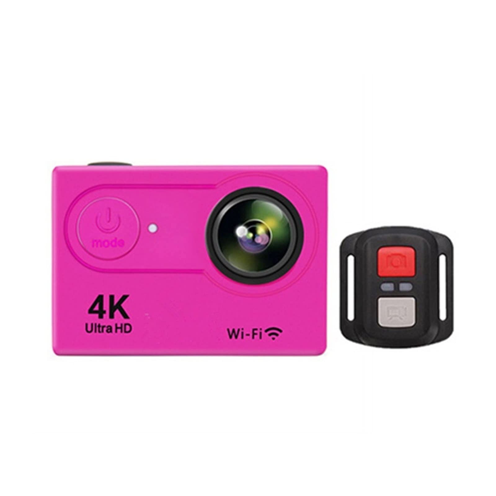 Ultra HD Unterwasserkamera, H9R 4K Fernbedienung Sport Videoaufzeichnung Camcorder DVR DV Wasserdicht Pro Mini Helm Kamera Zubehör Kit Für Sport(Rood)