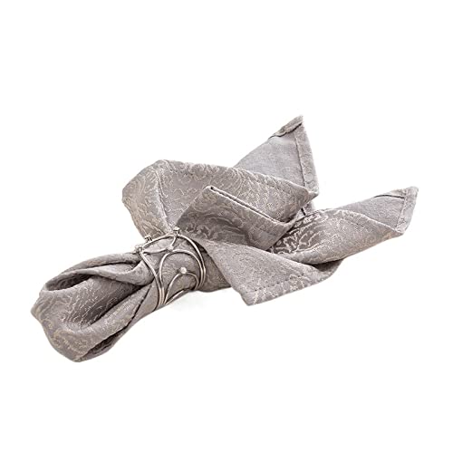 Wiederverwendbare Stoffservietten, 2 stücke Spur auf dem Tisch Servietten Tuch for Küche Serviette Stoff Serviette for Besteck Home Textilien Hochzeit Dekoration Tischsets(Light gray)