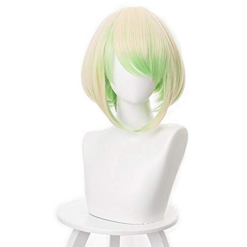 LINLINCD Cosplay wig PROMARE LIO FOTIA Mad Burnish Coplay Perückenhaar Halloween Karneval Perücken+kostenlose Kappe grün