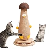 Takluu Kratzbaum für Katzen, Pilz, groß, Kratzbaum für Katzen, Pilz | Kätzchenkratzer - Cat Interactive Toys Natürliche Sisal-Katzenkratzstange für kleine Haustiere