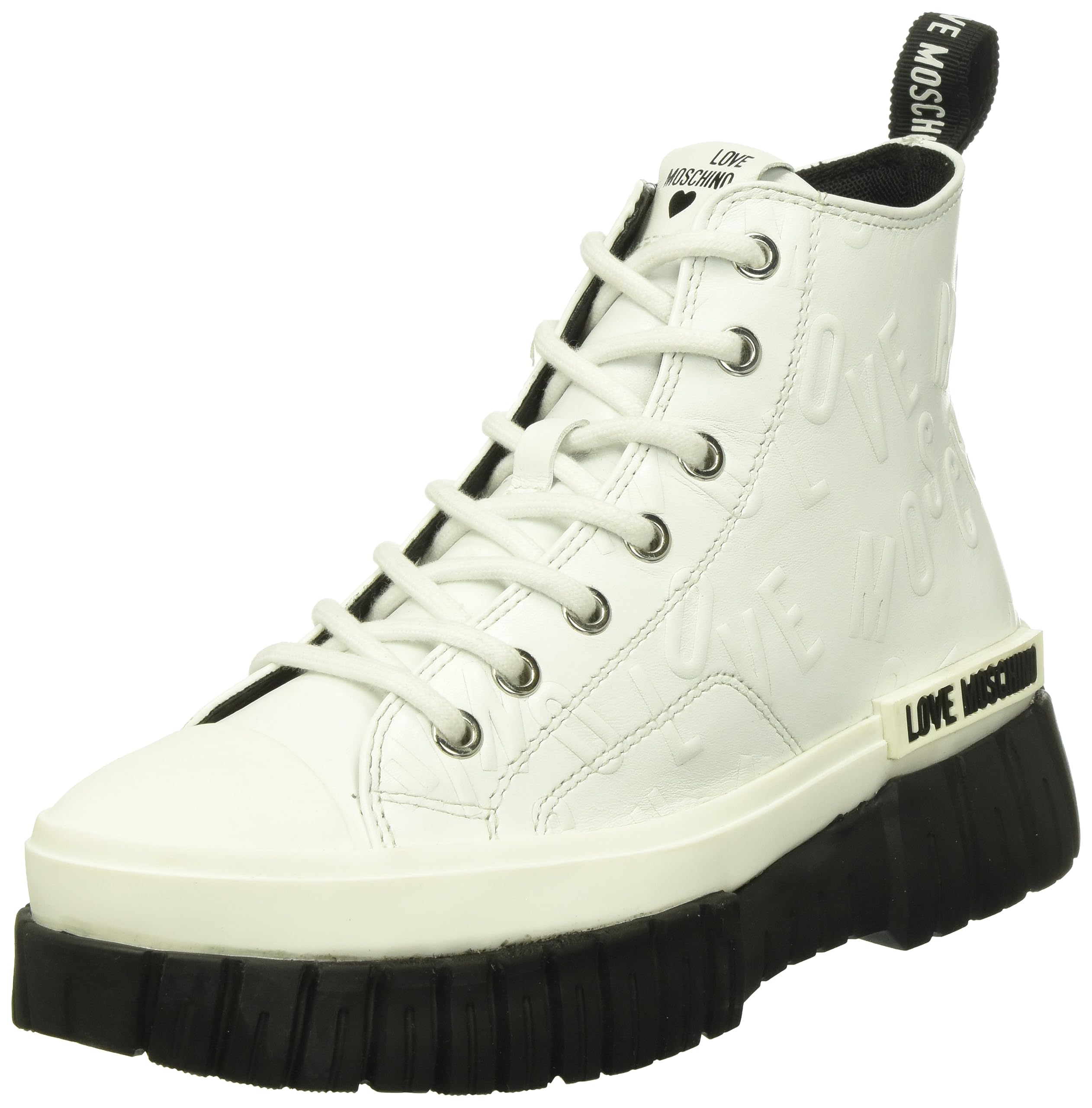 Love Moschino Damen Sneaker, Bianco, 37 EU