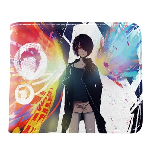 RYNDEX Tok-yo Gho-ul Anime Kartenetui Anime, Cartoon-Druck Geldbörse Klein, PU Leather Geldbörse Brieftasche Wallet(Color:Multicolor 4)