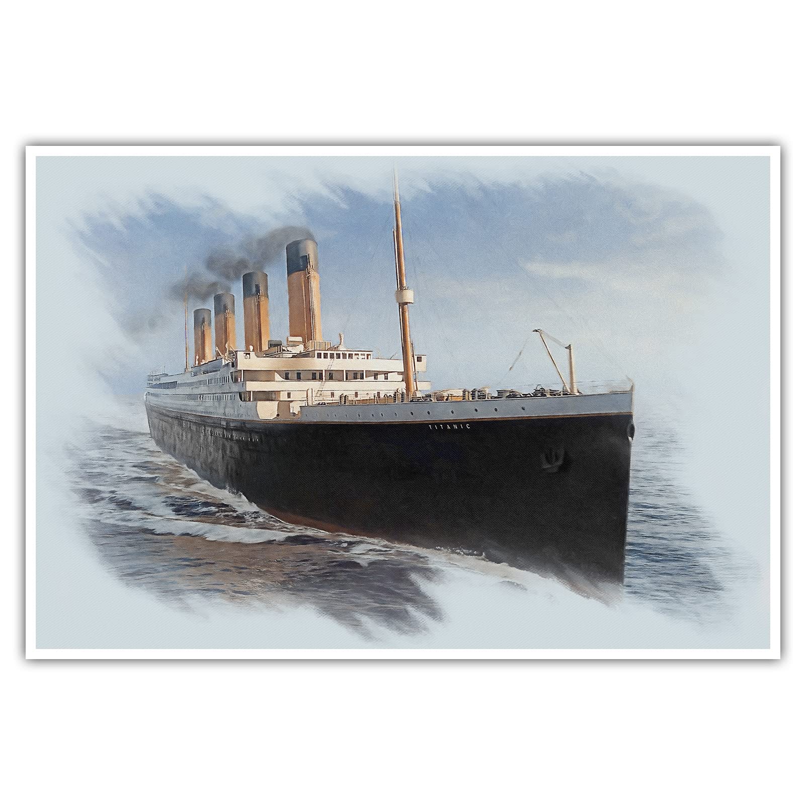 Titanic - Poster ohne Rahmen - Schiff Film Posterdruck Bild Wandbild Kunst Druck Bilder Wand Deko Wandposter Modern XXL Wohnzimmer (100 x 70 cm, Poster)