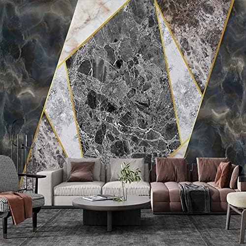 XLMING Geometrische Marmorkunst 3D Tapete Home Dekoration Wohnzimmer Sofa Schlafzimmer Tv Hintergrund Wand-350cm×256cm