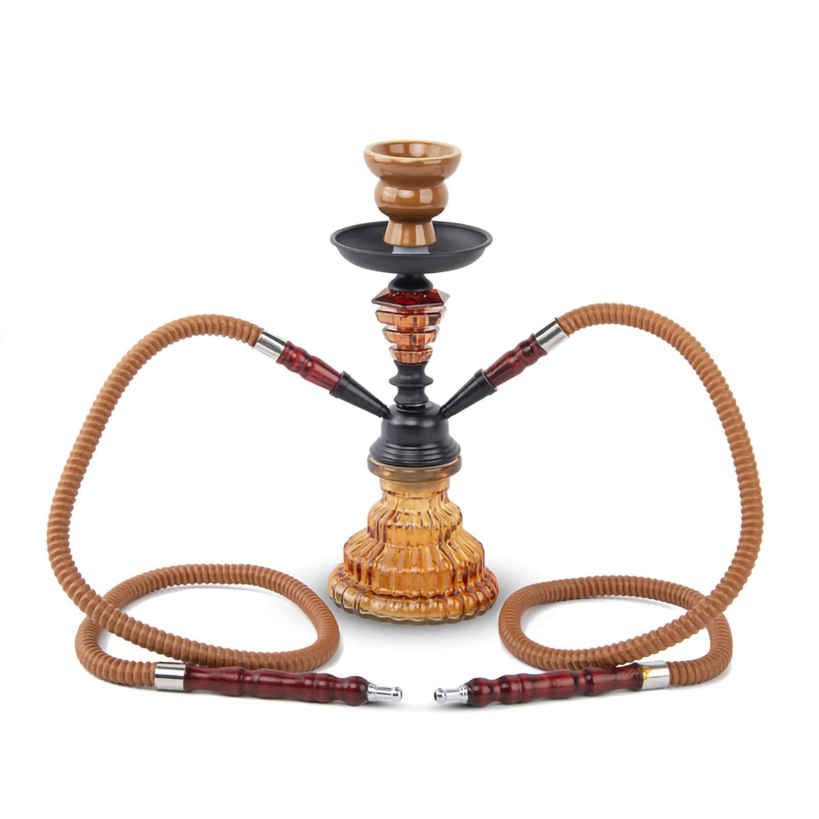 QZH Shisha 11,4" Premium 2 Schlauch Deluxe Shisha Set Tragbares Design Modernes Shisha Shisha Kit für Home Club Party Tolle Geschenkidee