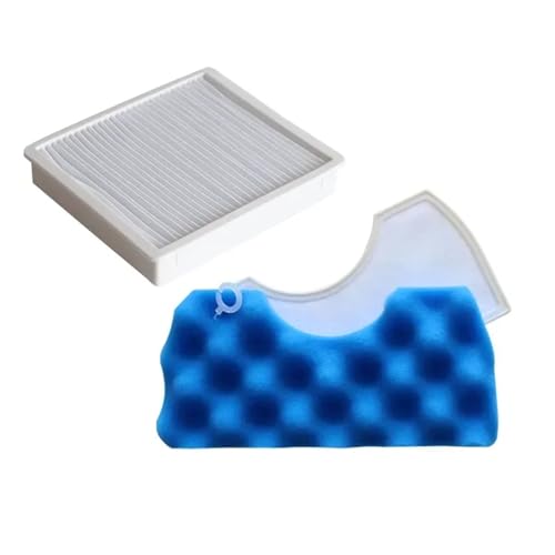 ZEMNLO 1 Satz blauer Schwammfilter + 1 Satz staubdichter weißer Filter, for Samsung, DJ63-00669A SC43-47 SC4520 SC4740 VC-9625 Autozubehör Wartung von Vakuumfiltern(Size:White and Blue)