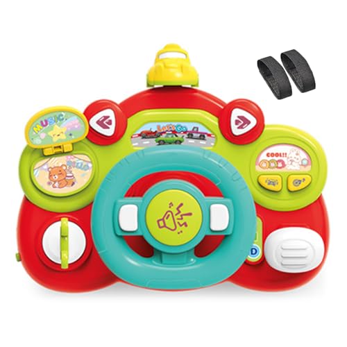 HRODA Baby Lenkrad Stimm Spielzeug Cartoon Simulation Auto Spielzeug Musik Kleinkind Motor Pädagogisches Spielzeug