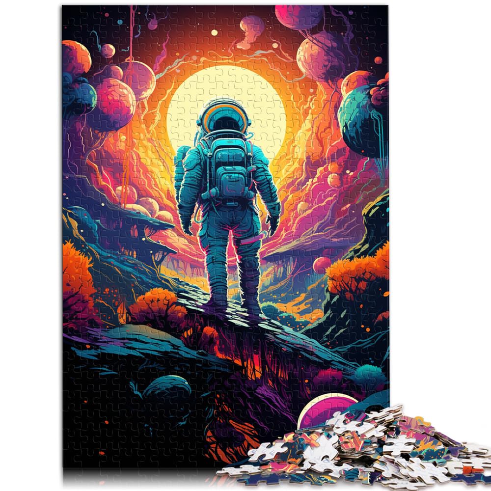 Puzzlespiel Bunte Psychedelia für Weltraumabenteurer, 1000 Teile, Puzzle für Erwachsene, Geschenke, Holzpuzzle, tolle Geschenke für Weihnachten, 1000 Teile (50 x 75 cm)