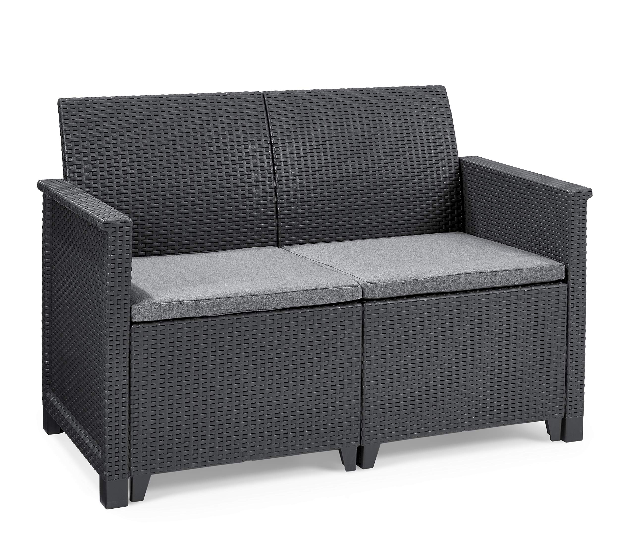 Koll Living Lounge Sets - Verschiedene Ausführungen - hochwertige Sitzgruppe für den Garten - höchster Sitzkomfort durch ergonomische Rückenlehnen (2er Sofa)