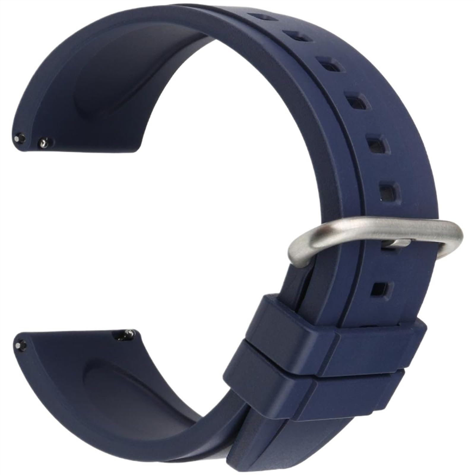 THBGTCNQ Weiches Gummi-Uhrenarmband, Sportuhrenarmband, Schnellverschluss, 20 mm, 22 mm, Gummi-Uhrenarmband, Gürtelschlaufe for Quarzuhr, Smartwatch(Blue S,22mm)