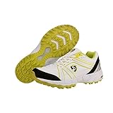 SG Unisex-Adult Steadler 5.0 Kricket Schuhe, Weiß/Limette, Größe 10