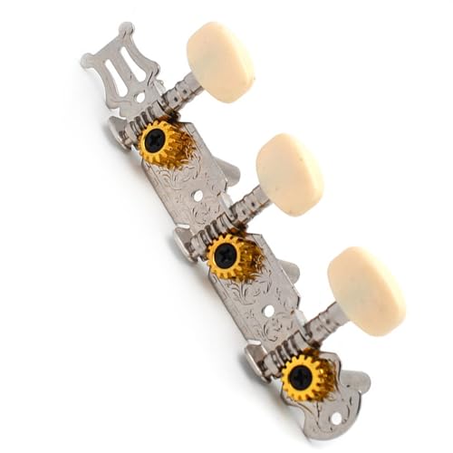 Strings Tuning Pegs Mechaniken Für Gitarre Wirbel für klassische Gitarre, lange Dreifach-Mechaniken mit drei Positionen, Doppelloch-Stahlpfosten, Aufziehknöpfe (Color : 3/4)