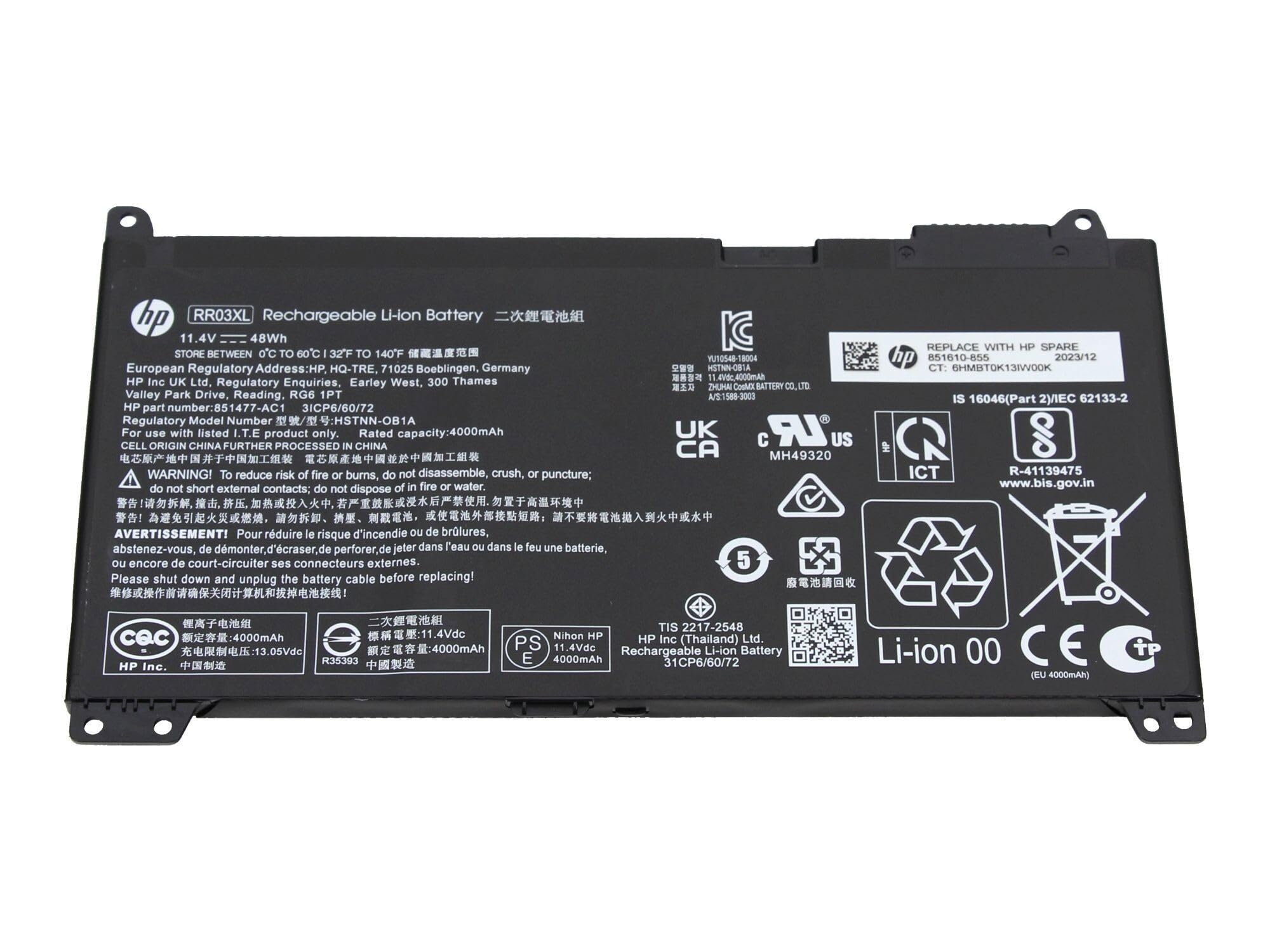 HP 851610-850 Original Akku 48Wh für ProBook 450 G4, 470 G4, 455 G4