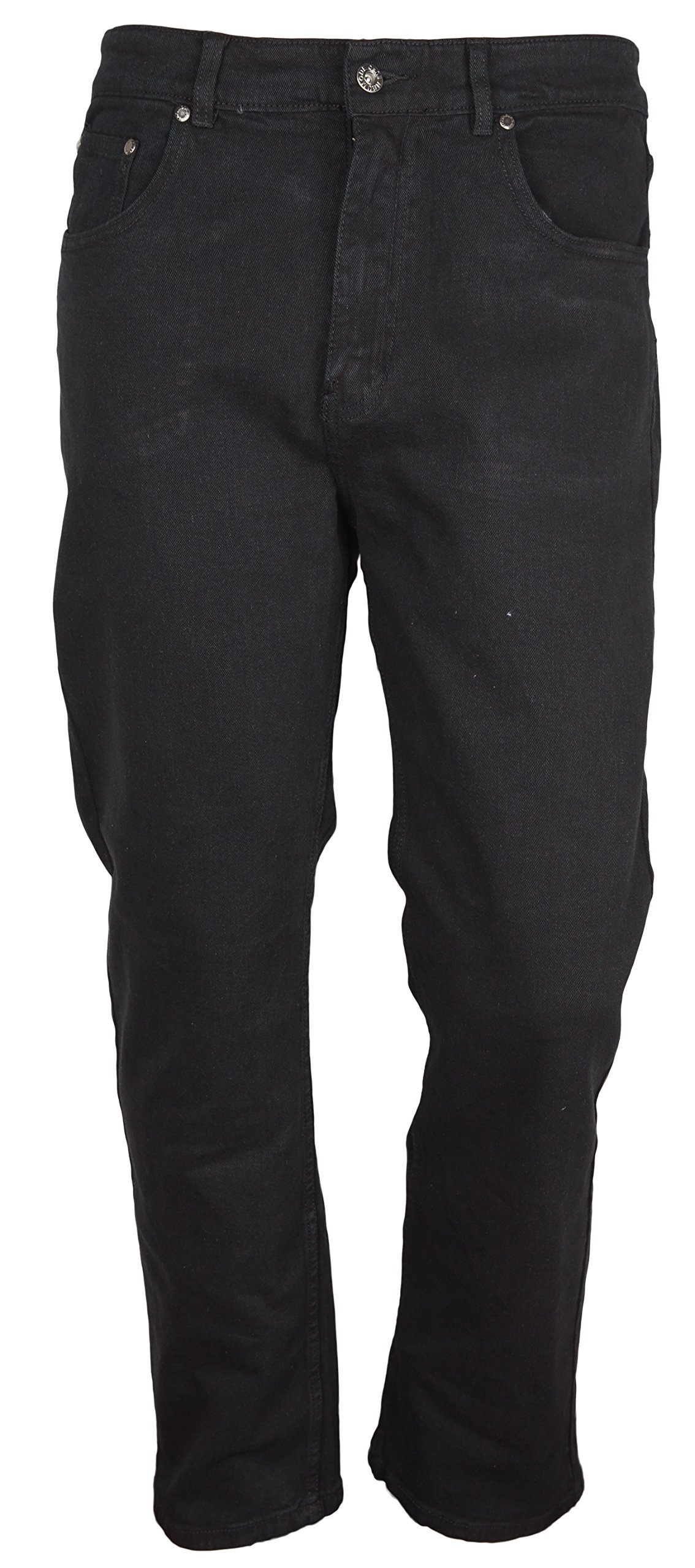 SOUNON Euro Herren Jeans, Schwarz - Stretch, Groesse: W34 L30