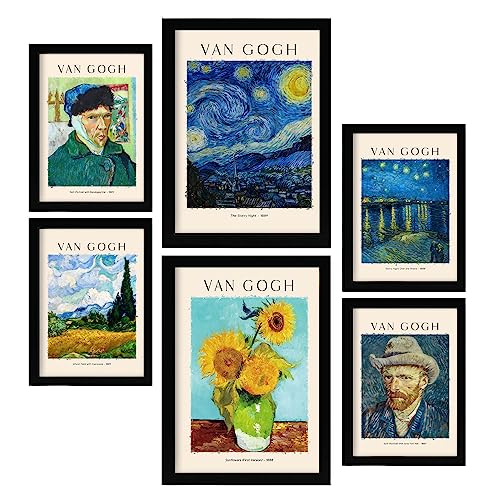 Nacnic Van Gogh Posterblatt. Malergalerie. Dekorative Gemälde für Ihr Wohnzimmer, Schlafzimmer, Zuhause. Wandkunstdrucke. Größen A4 und A3