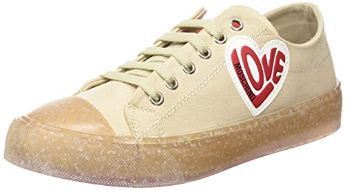 Love Moschino Damen Kollektion Herbst Winter 2021 Sneaker, Weiß, 36 EU