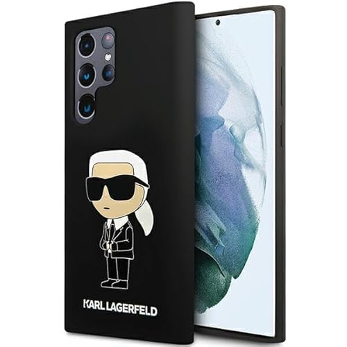 CG Mobile Karl Lagerfeld KLHCS24LSNIKBCK Hülle für S24 Ultra S928 hardcase Schwarz Silicone Ikonik