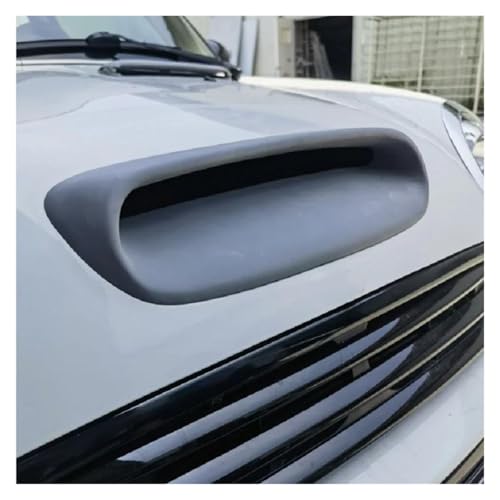 Splitter Für Mini Für Cooper R53 Fiberglas Haube Vent FRP Unlackiert Front Luftkanal Abdeckung Motor Intake Trim Bodykit Carbon Fiber Bonnet Scoop Frontlippe(Fiberglass Unpainted)