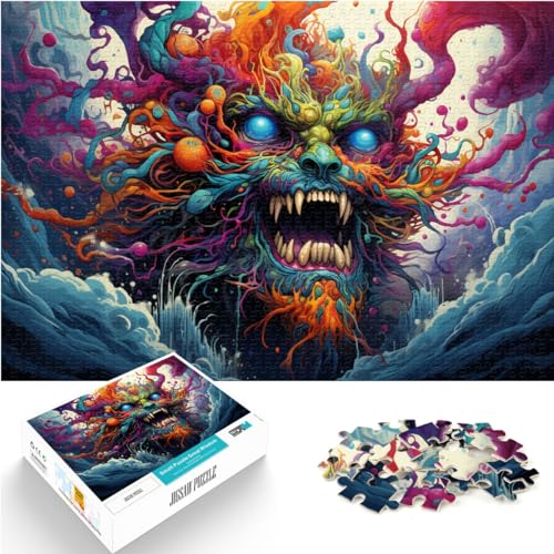 Puzzle-Geschenk, farbenfrohe dämonische Kunst, 1000-teiliges Puzzle, jedes Teil ist einzigartig – anspruchsvolles, unterhaltsames Spiel für die ganze Familie, 1000 Teile (50 x 75 cm)