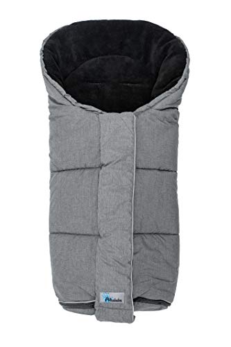 Altabebe AL2277P-53 Winterfußsack Alpin Kollektion für Kinderwagen und Buggy, (9-36 Monate), hellgrau-schwarz