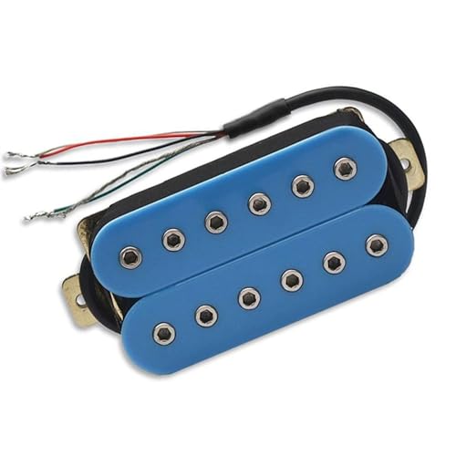 Tiefblaue 6-saitige E-Gitarren-Brücke, Humbucker-Tonabnehmer, verstellbarer Tonabnehmer mit Sechskantschraube und Spulenteilung Single-Coil-Tonabnehmer