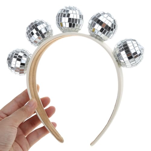 TAKOXIA Stirnband, Disco-Ball Party Stirnband Neuheit Karneval Hairhoop Kopfschmuck für Frauen Mädchen Brautdusche Festival Zubehör