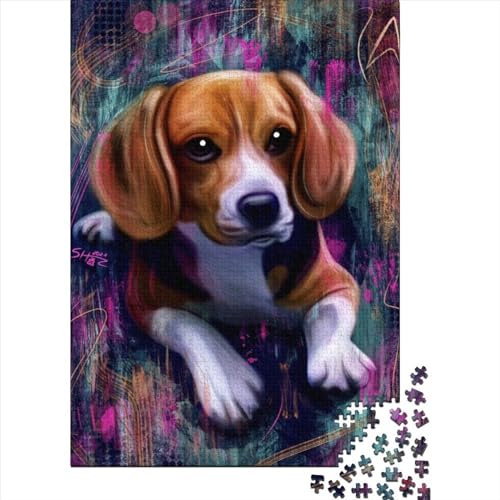 1000-teiliges Puzzle für Erwachsene, Puzzle-Geschenke, Tier-Fantasie-Hund, Holzpuzzle für Erwachsene, Spielspielzeug für Erwachsene, Familienpuzzle-Geschenk (29,53 x 19,69 Zoll)