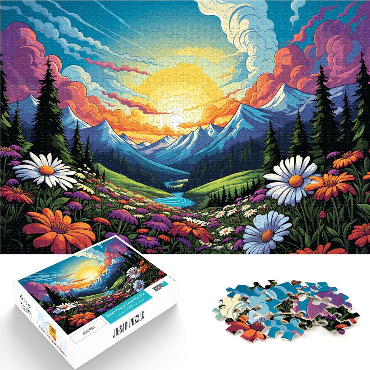 Puzzle, farbenfrohes Tatra-Gebirge, 1000-teiliges Puzzle für Erwachsene, Holzpuzzle, jedes Teil ist einzigartig – anspruchsvolles, unterhaltsames Familienspiel, 1000 Teile (50 x 75 cm)