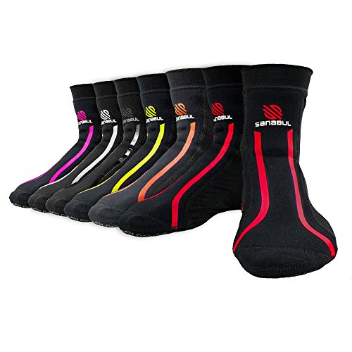 Sanabul Rutschfeste Socken für Damen und Herren, für MMA, Kickboxen, Wrestling, Pilates, Yoga, Rot/Ausflug, einfarbig (Getaway Solids), Large-X-Large