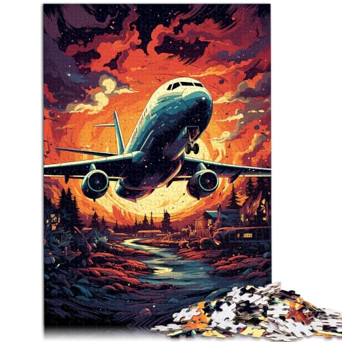 Puzzlespiel Buntes psychedelisches Flugzeugpuzzle 1000 Teile für Erwachsene Holzpuzzle Weihnachtsgeburtstagsgeschenke 1000 Teile (50 x 75 cm)