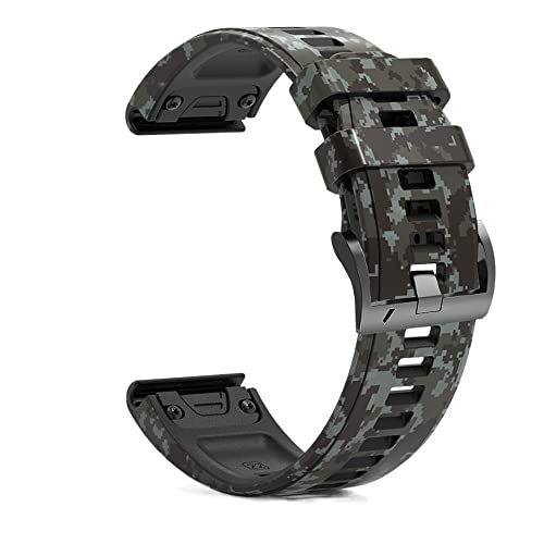 NEYENS 26 x 22 mm Uhrenarmband für Garmin Fenix 7X 6X 5X Plus 3HR Silikon-Leder-Schnellverschluss-Armband für Fenix 6 7 5 935 Watch, 26mm Fenix 5X 5XPlus, Achat