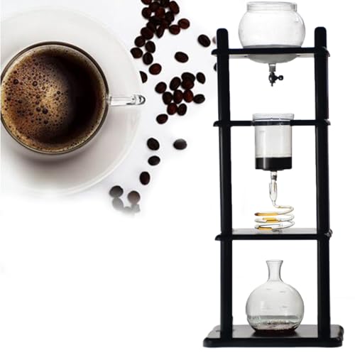 ROGHA Eiskaffee Cold Brew Drip Tower Kaffeemaschine aus Holz, 5-8 Tassen Cold Brew Kaffeemaschinen Kaffeemaschinen