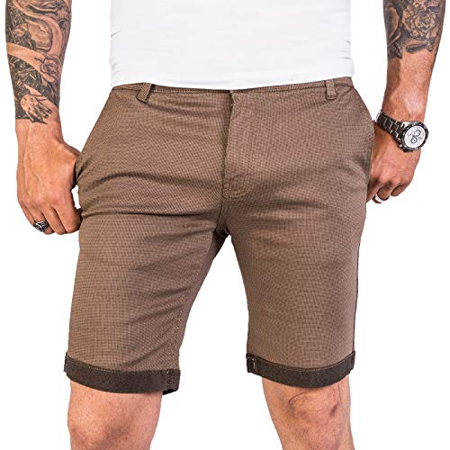 Rock Creek Designer Chino Shorts Herren Short Sommerhose Elegant Bermuda Kurz Herrenhose Anzugsshorts Herrenshorts Bermudas RC-2204 Dunkelbeige W30