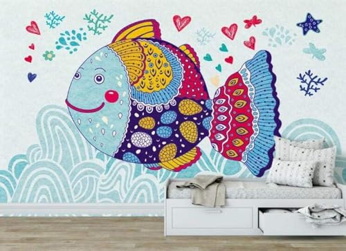 Liebe Schmetterlinge Bunte Schmetterlinge 3D Tapete Poster Restaurant Schlafzimmer Wohnzimmer Sofa TV Dekorative Wand-430cm×300cm