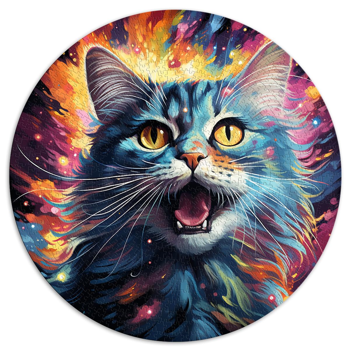 Puzzle | Puzzle „Katze im Weltraum“, 1000-teiliges Puzzle für Erwachsene, 67,5 x 67,5 cm, tolles