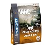 NUTRIVET - INNE Katze - Getreidefreie Kroketten - Erwachsene Katze - Huhn - 80% Inhaltsstoffe tierischen Ursprungs - 6kg