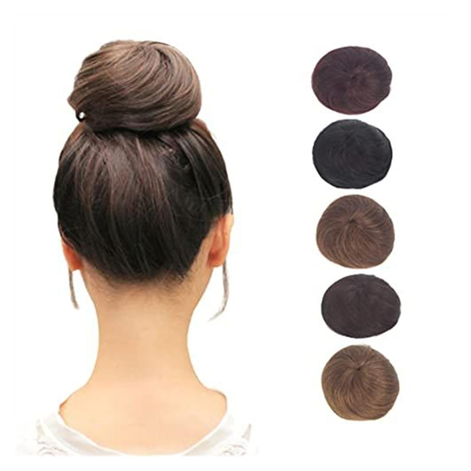 Haarteil Glatter Haarknoten Chignon for Frauen, synthetische Haarteile, kurze Pferdeschwanz-Haarverlängerungen, elastische Kordelzug-Pferdeschwanz-Haarknoten-Erweiterungen Haarverlängerung(588-06)