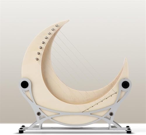 Einbrett-Harfe,Tragbare Holzfarbe,Schwarze Keltische Harfe,Massivholz-harfe Instrument Mit Ständerzubehör(Color:8-note log+free stand)