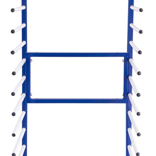 Monster Racking 2-Wege-Anschlussstück für Kombi-Trocknungswagen Trockenständer Verbindungsset Verbindungsstück Blau pulverbeschichteter Stahl Werkstatt [inkl. 4 x Handbolzen]