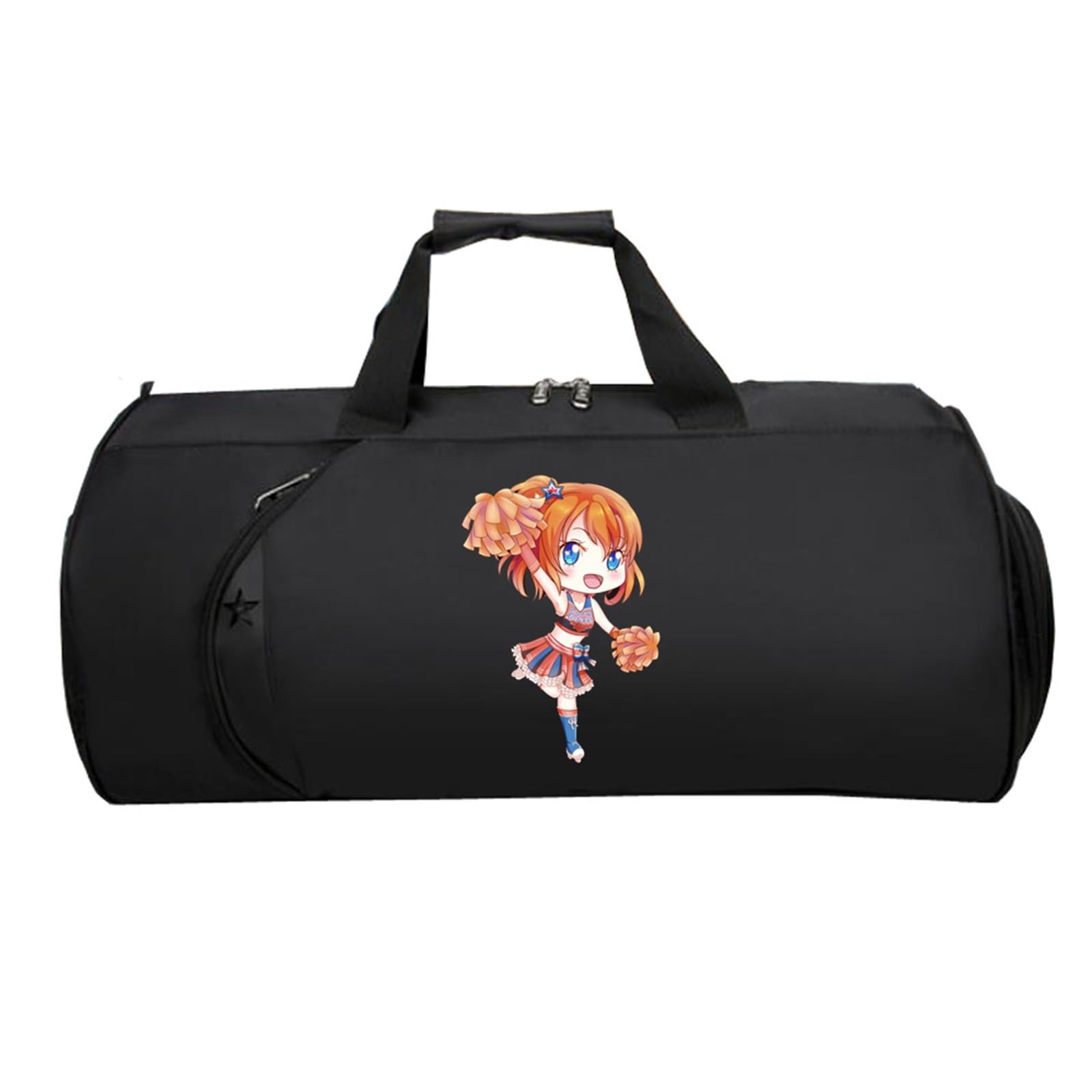 Love-live Reisetasche HandgepäCk, Leichte Faltbare Duffel Taschen, HandgepäCk füR Weekender Herren Damen Flugzeug(Black 7)