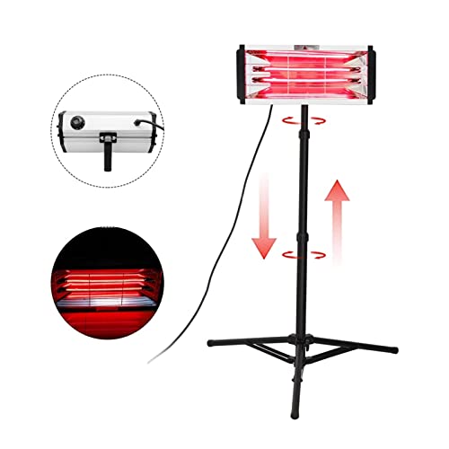 SHEHUALI Farbtrockner, Farbe Kabine Heizung 2000W Infrarotfarbe Härtungslampe Kurzwelle Infrarotfarbe Backlampe Karosserie Reparatur Werkzeuge Malen Sie Trockner mit Halterung(UK)