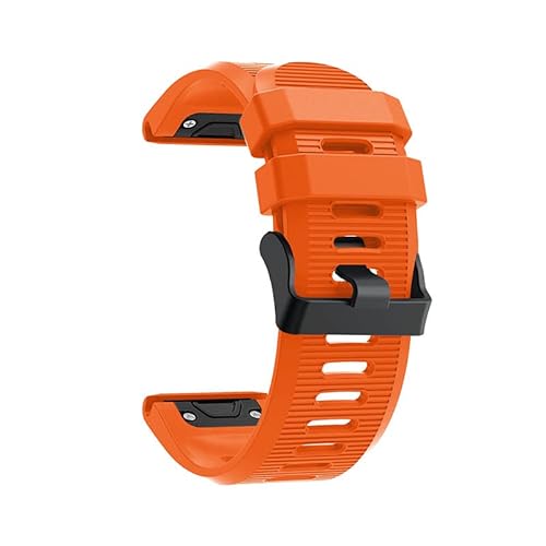 OPKDE 26 mm Schnellverschluss-Armband für Garmin Fenix 6X Pro 5X, Silikonband, Ersatzarmband für Fenix 3 3HR Uhrenarmband, 26MM Fenix 6X, Achat