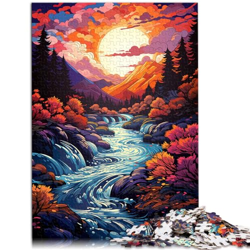 Puzzle Fantasielandschaft unter Sonnenuntergang, 1000 Teile, Puzzle, Holzpuzzle, jedes Teil ist einzigartig – anspruchsvolles, unterhaltsames Familienspiel, 1000 Teile (50 x 75 cm)