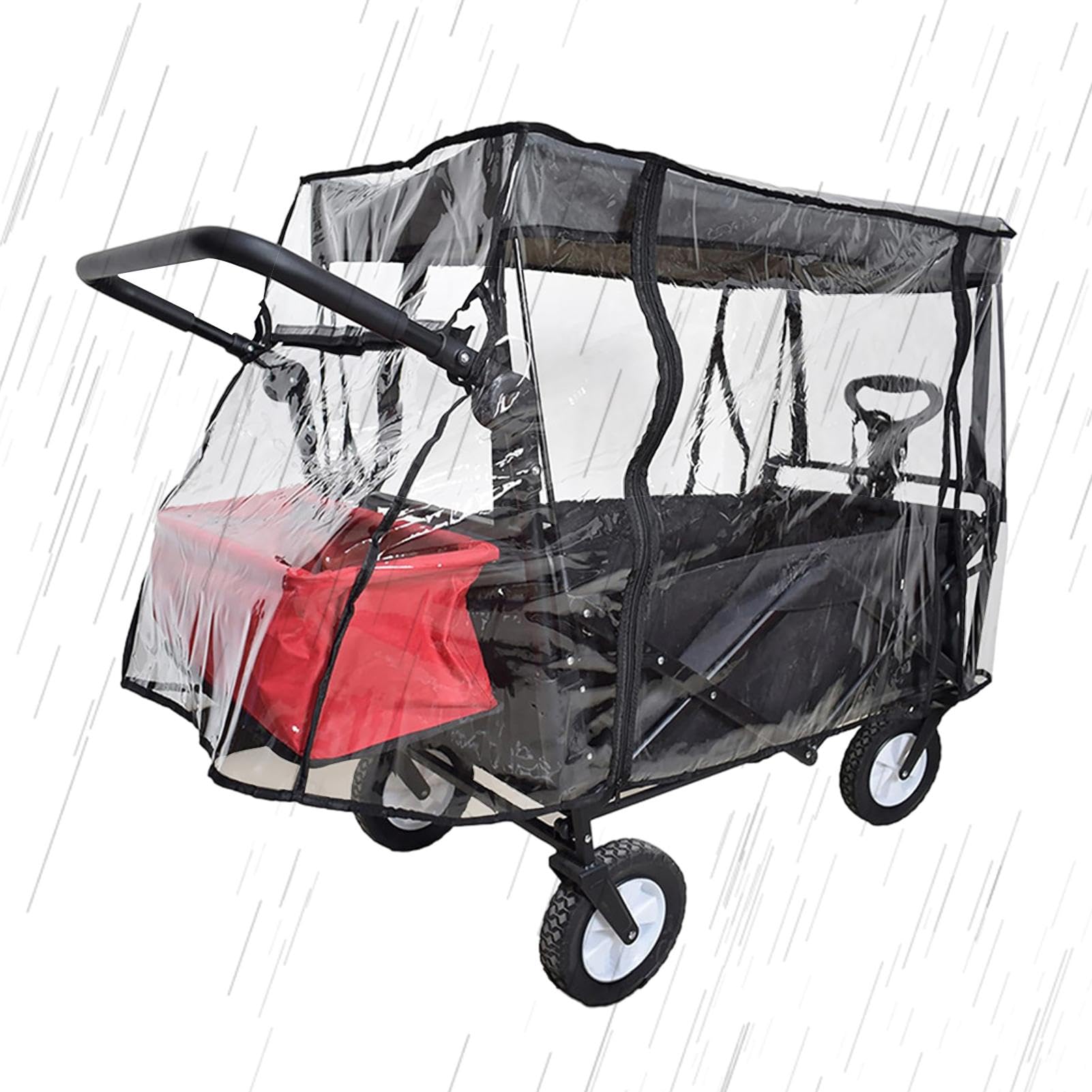 Regenschutz Für Karren – Campingwagen-Regenschutz | Multifunktionaler Regenschutz Für Einkaufswagen | Zusammenklappbarer Regenschutz Für Gartenwagen | Wasserdichte Schutzhülle Für Den Zugwagen