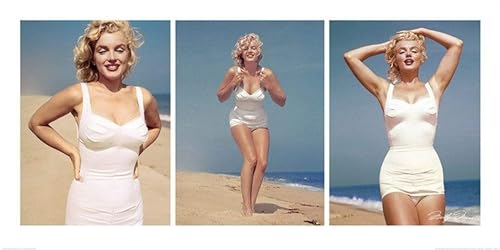 Marilyn Monroe Kunstdrucke, Papier, Mehrfarbig, 50 x 100 cm