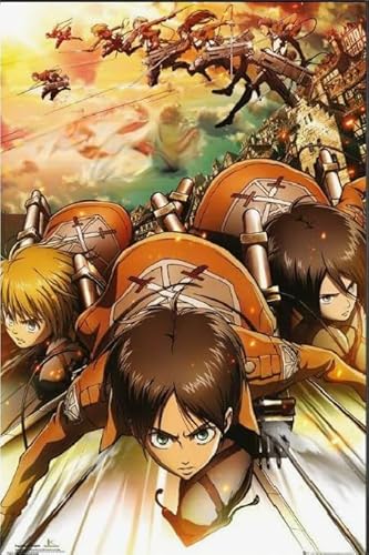 Hfmquisutron Puzzles 1000 Stück Japanische Anime Eren.Jaeger Wand Kunst Poster Holz Erwachsene Spielzeug Dekompression Spiel Fz271Lw