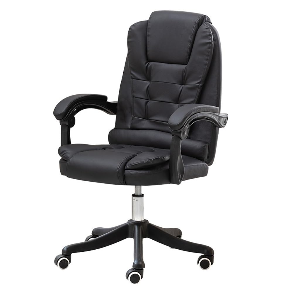 Bequemer Schreibtischstuhl, Bürostuhl, Computer-Schreibtischstuhl, Gaming-Stuhl – Ergonomisches Hochlehnerkissen, Lordosenstütze mit Rollen, bequemer Rennsitz, verstellbar, drehbar, rollbar, für Zuh