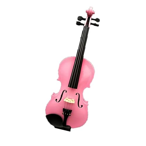 Geige Anfänger-Geige, Erwachsene, rosa Violine, komplettes Set geliefert (Color : 1/4)