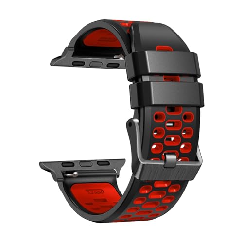 IOTUP FKM Gummi-Uhrenarmband für Apple Watch Ultra 1, 2, 49 mm, Ersatz-Uhrenzubehör, Armband 9, 8, 7, 6, 5, 4, SE-Serie, 45 mm, 44 mm, 42 mm, 45 mm, Achat