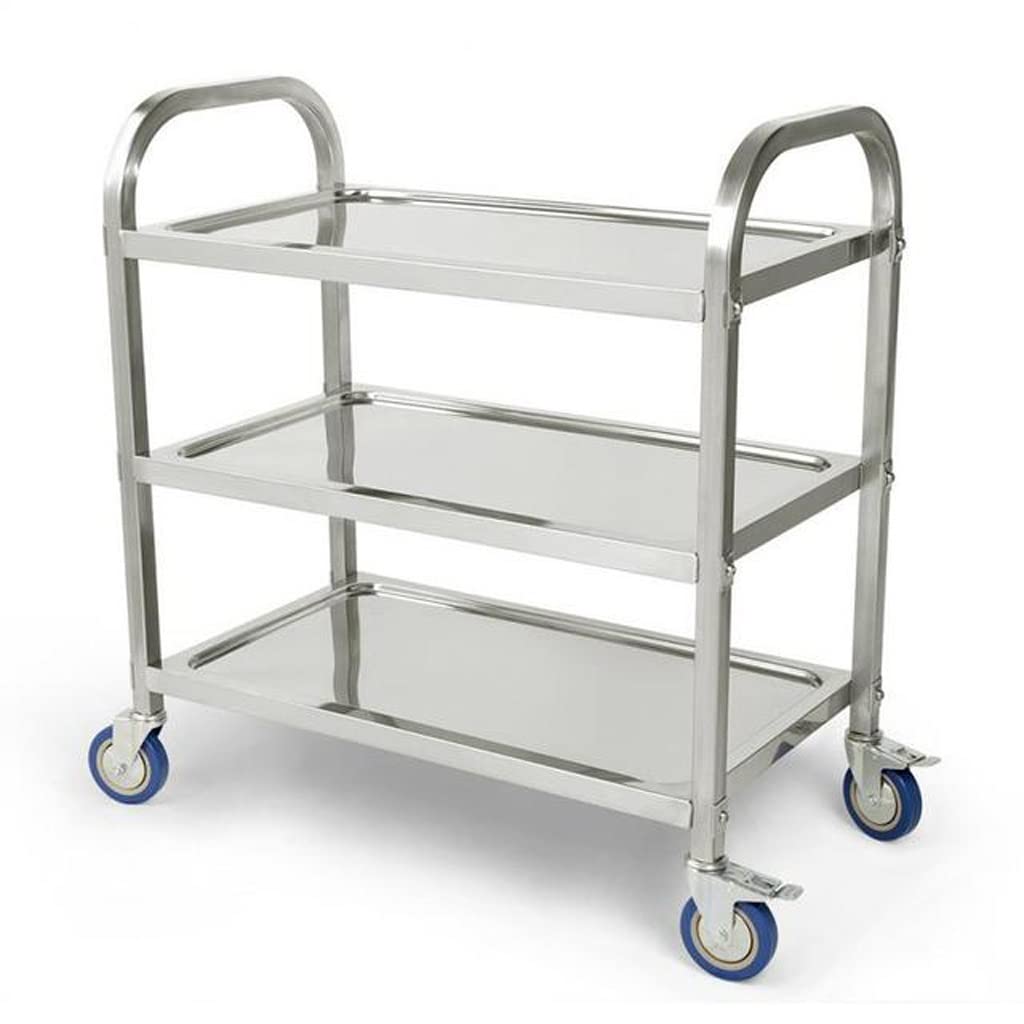 YTGDBDG 3-stufiger Trolley Cateservice-Wagen Lagerregal Home Cart Regal/D/95Cmx95Cm